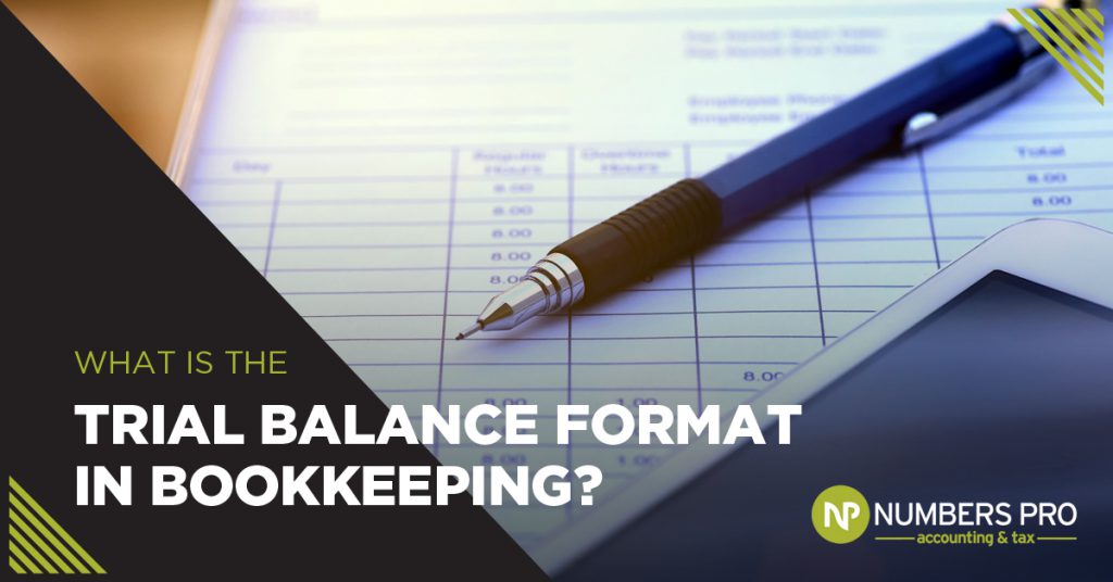 What is the trial balance format in bookkeeping